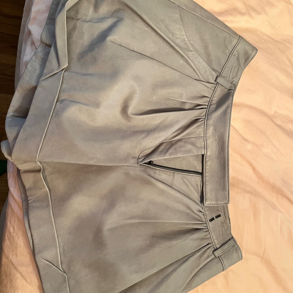 Diane Von Furstenberg Light Gray High Waist Shorts